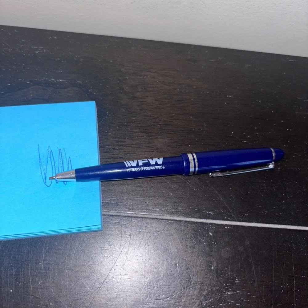 VFW Veterans of Foreign Wars | Blue Ballpoint‎ Pen | Promotional Item | Working